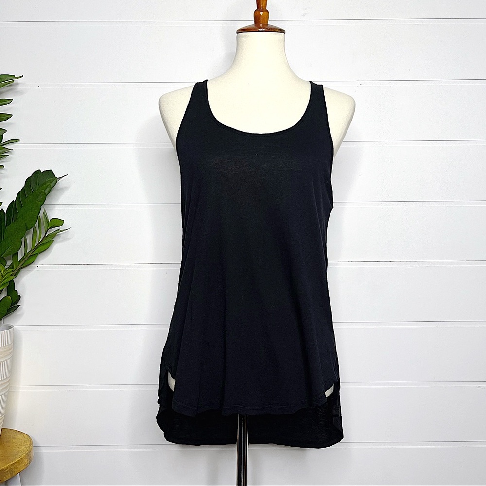Michael Stars MicroModal Supima Cotton Black Tank Top One Size